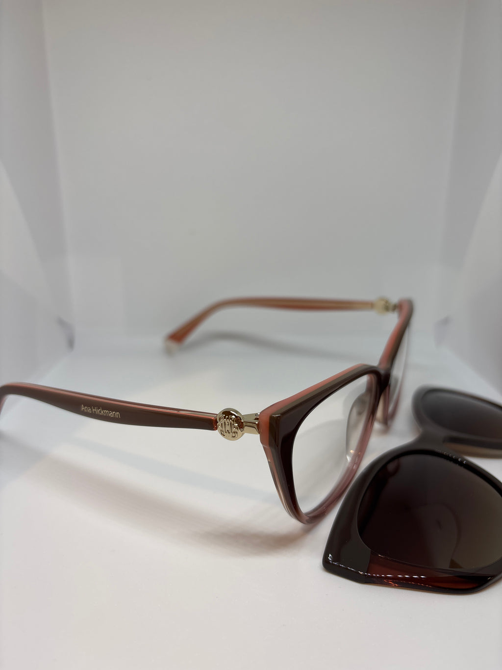 Armação Feminina Ana Hickmann Acetato clipon Vivi 5 G02