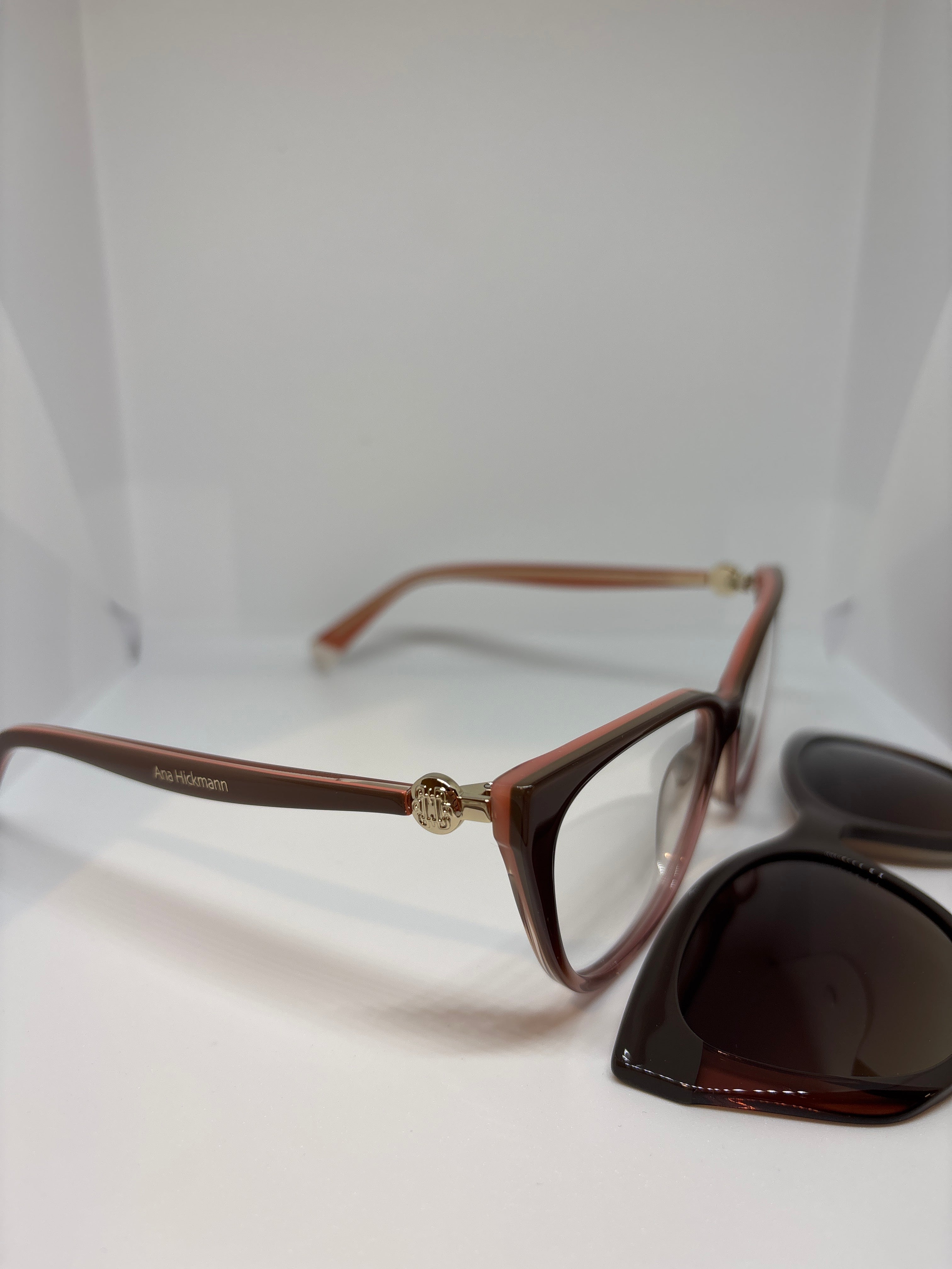 Armação Feminina Ana Hickmann Acetato clipon Vivi 5 G02