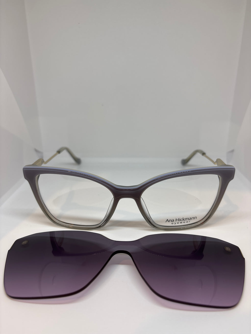 Armação Feminina Ana Hickmann Acetato clipon Vivi 3 H04