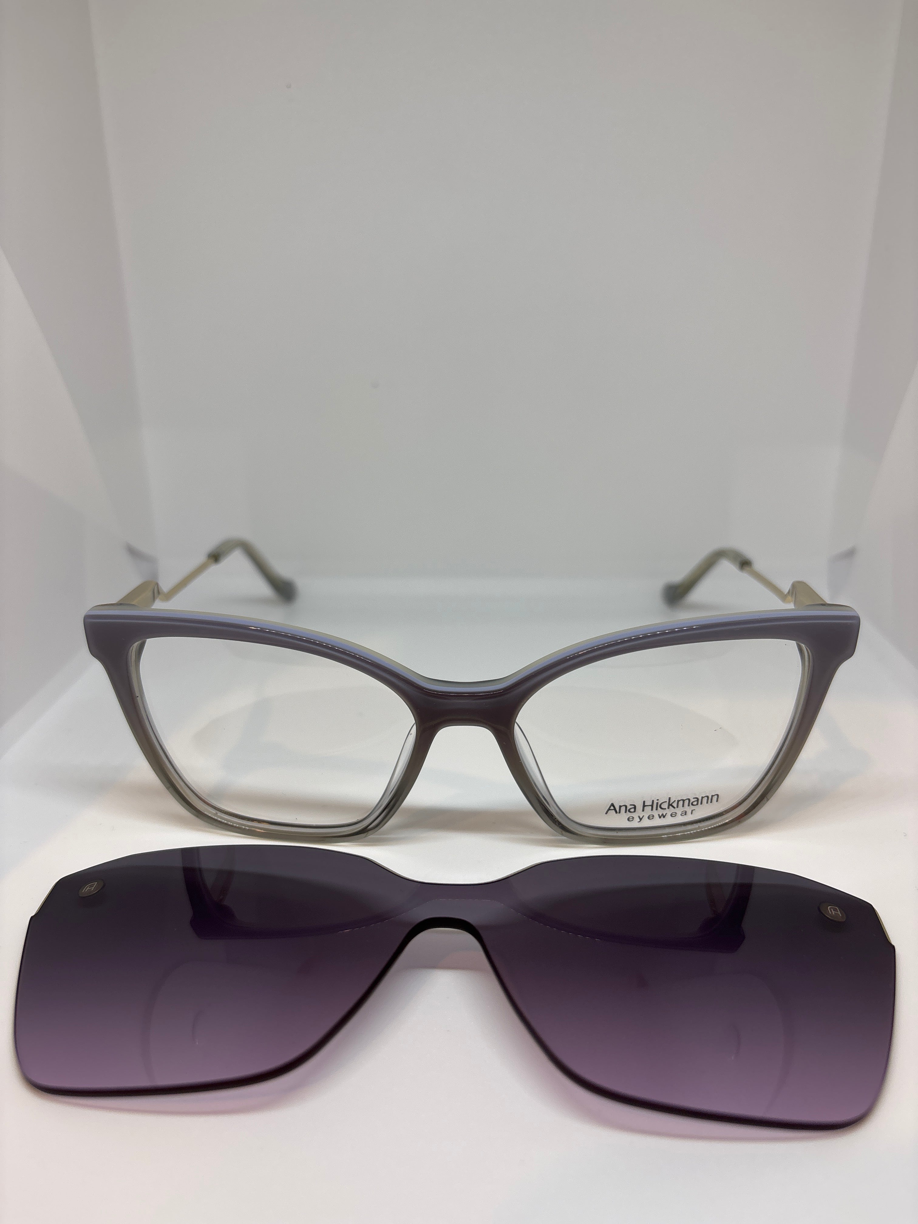 Armação Feminina Ana Hickmann Acetato clipon Vivi 3 H04