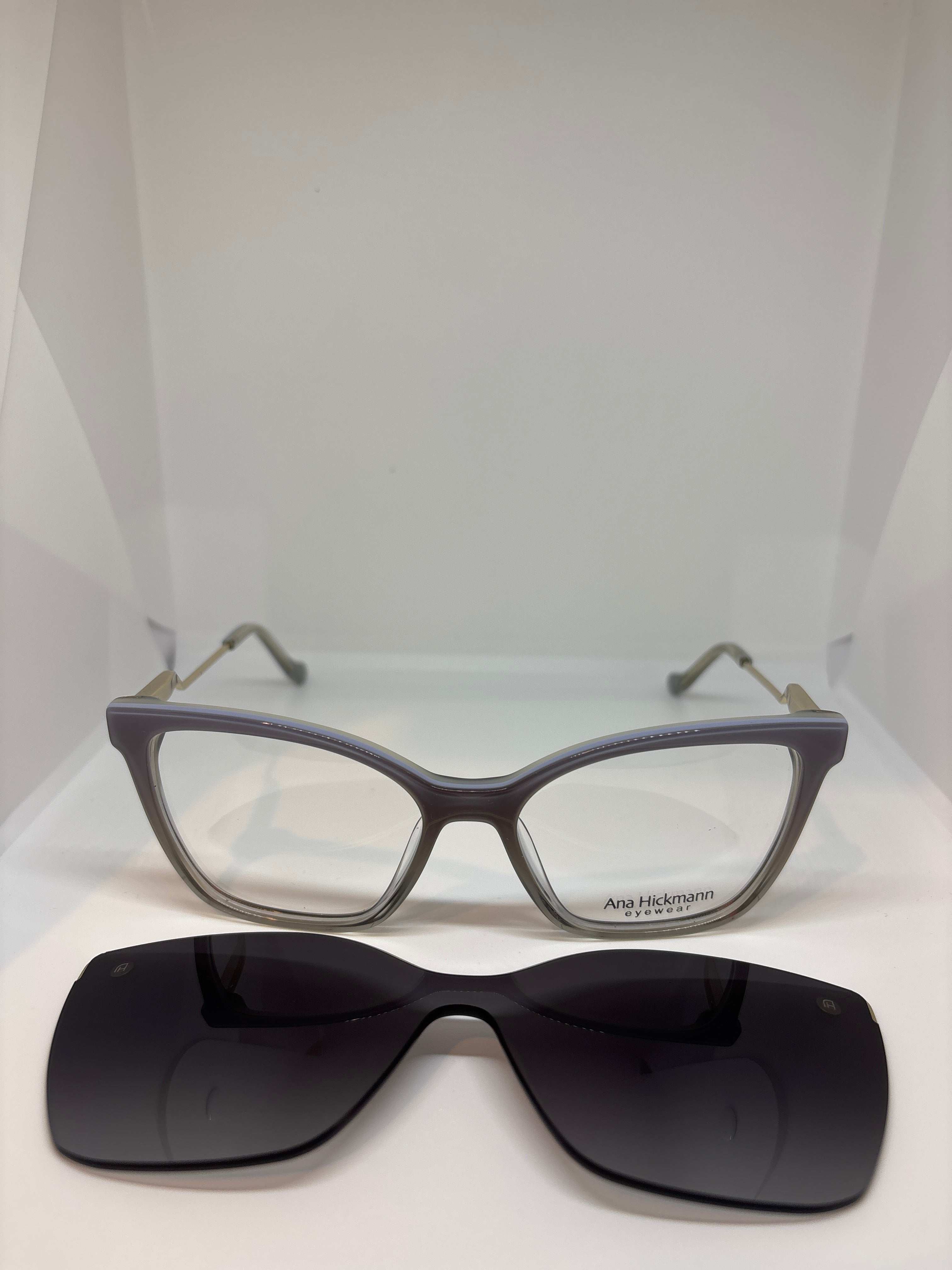 Armação Feminina Ana Hickmann Acetato clipon Vivi 3 H04