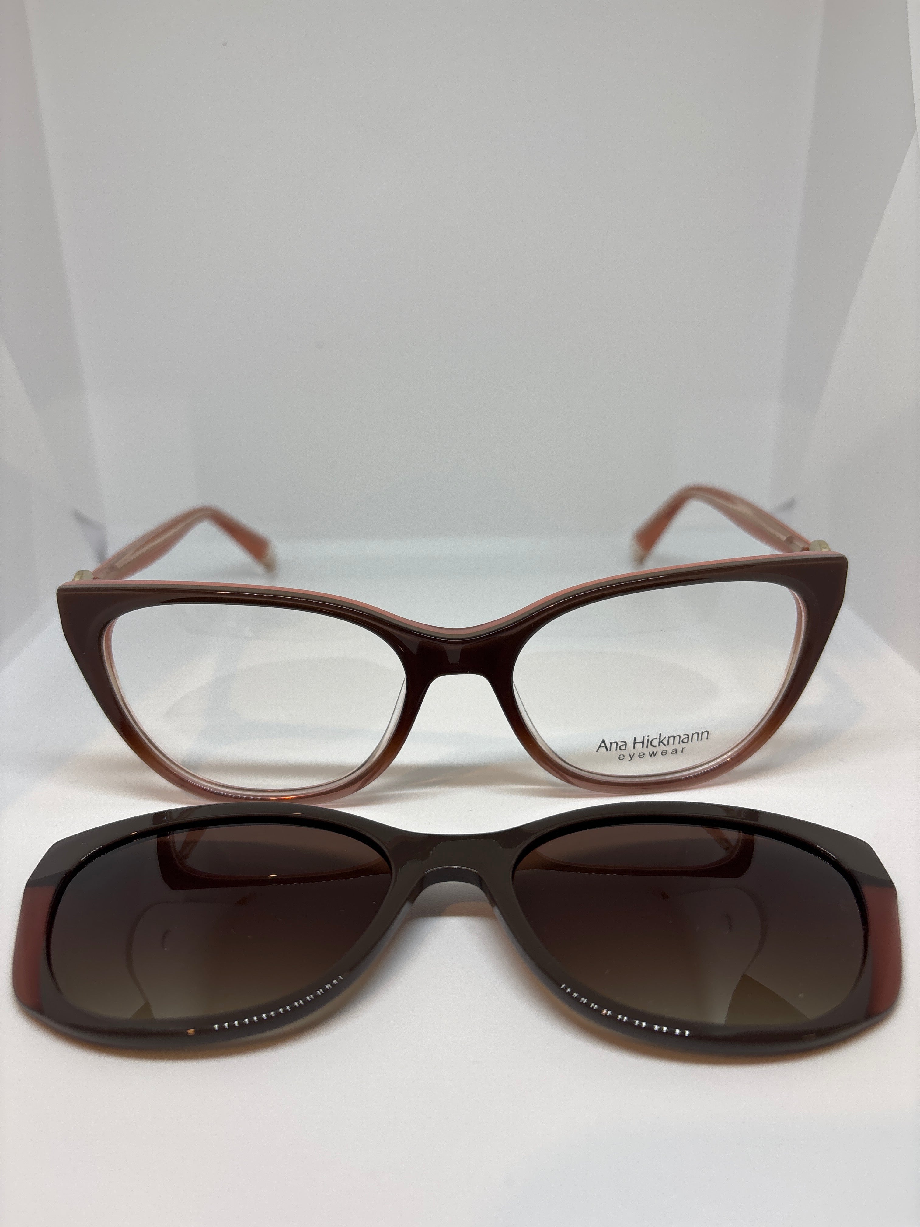 Armação Feminina Ana Hickmann Acetato clipon Vivi 5 G02